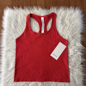Lululemon Swiftly Tech Tank Top Race Length Scoopneck LURD Lucid Red Size 8 NWT